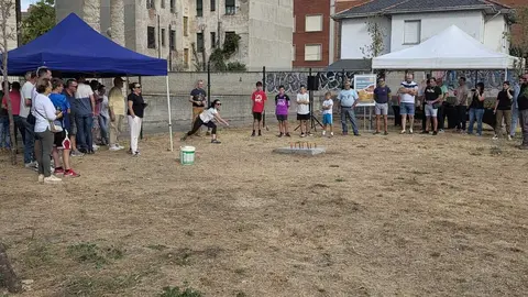 Un instante del II Campeonato de Bolo Berciano Ciudad de Ponferrada.