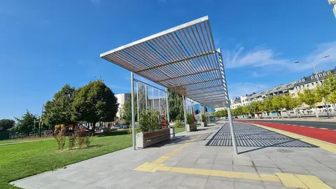 Intercambiador de Eras de Renueva, una de las nuevas paradas a las que tendrán que encaminarse los 'azules' sin posibilidad de llegar al centro de León.