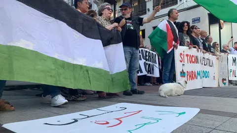 Más de un centenar de personas claman en León contra el genocidio en Gaza. La concentración convocada por CNT y CGT respaldó a la flotilla humanitaria rumbo a Gaza y se sumó a la jornada internacional de movilización del 18 de septiembre. Fotos: A.F. Reca