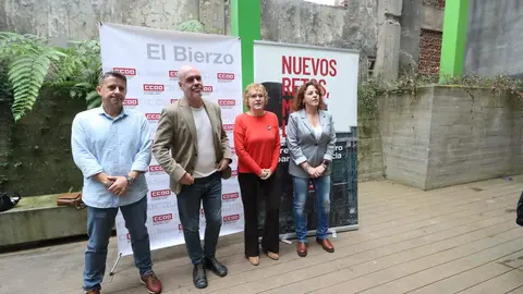 El secretario general de CCOO, Unai Sordo, este jueves en Ponferrada.