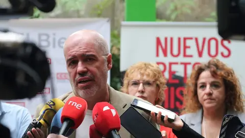 El secretario general de CCOO, Unai Sordo, este jueves en Ponferrada.