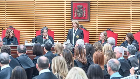 El Palacio de Justicia de Burgos acoge el acto solemne de apertura del año judicial 2025-2026 en Castilla y León, presidido por la presidenta del Tribunal Superior de Justicia de Castilla y León (TSJCyL), Ana del Ser, en el que también participa el fiscal superior de la Comunidad, Santiago Mena. Además, acuden entre otros, el presidente de la Junta, Alfonso Fernández Mañueco; el presidente de las Cortes, Carlos Pollán; o el delegado del Gobierno, Nicanor Sen. Fotos: Ricardo Ordóñez
