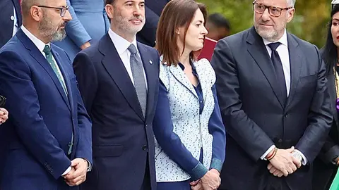 Mañueco y Pollán acuden a los actos de la Fiesta Nacional.