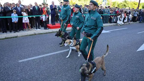 El general de Brigada Jefe de la XII Zona de la Guardia Civil (Castilla y León), José Antonio Fernández de Luz de las Heras y el delegado del Gobierno, Nicanor Sen, presiden el acto institucional de la festividad de la Virgen del Pilar. Foto: Campillo