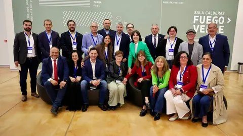 La vicepresidenta tercera del Gobierno y ministra para la Transición Ecológica y el Reto Demográfico, Sara Aagesen Muñoz, abre la Convención por un Pacto de Estado frente a la Emergencia Climática que se celebra en Ponferrada, acompañada por la ministra de Ciencia, Innovación y Universidades, Diana Morant; el ministro de Agricultura, Pesca y Alimentación, Luis Planas; el ministro del Interior, Fernando Grande Marlaska y el delegado del Gobierno, Nicanor Sen, entre otras autoridades. Reportaje gráfico: Campillo
