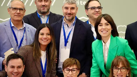 La vicepresidenta tercera del Gobierno y ministra para la Transición Ecológica y el Reto Demográfico, Sara Aagesen Muñoz, abre la Convención por un Pacto de Estado frente a la Emergencia Climática que se celebra en Ponferrada, acompañada por la ministra de Ciencia, Innovación y Universidades, Diana Morant; el ministro de Agricultura, Pesca y Alimentación, Luis Planas; el ministro del Interior, Fernando Grande Marlaska y el delegado del Gobierno, Nicanor Sen, entre otras autoridades. Reportaje gráfico: Campillo