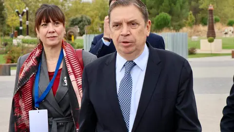 La vicepresidenta tercera del Gobierno y ministra para la Transición Ecológica y el Reto Demográfico, Sara Aagesen Muñoz, abre la Convención por un Pacto de Estado frente a la Emergencia Climática que se celebra en Ponferrada, acompañada por la ministra de Ciencia, Innovación y Universidades, Diana Morant; el ministro de Agricultura, Pesca y Alimentación, Luis Planas; el ministro del Interior, Fernando Grande Marlaska y el delegado del Gobierno, Nicanor Sen, entre otras autoridades. Reportaje gráfico: Campillo