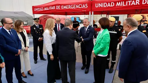 La vicepresidenta tercera del Gobierno y ministra para la Transición Ecológica y el Reto Demográfico, Sara Aagesen Muñoz, abre la Convención por un Pacto de Estado frente a la Emergencia Climática que se celebra en Ponferrada, acompañada por la ministra de Ciencia, Innovación y Universidades, Diana Morant; el ministro de Agricultura, Pesca y Alimentación, Luis Planas; el ministro del Interior, Fernando Grande Marlaska y el delegado del Gobierno, Nicanor Sen, entre otras autoridades. Reportaje gráfico: Campillo