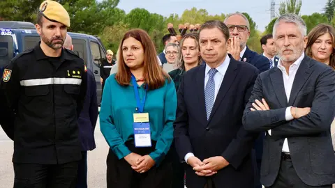 La vicepresidenta tercera del Gobierno y ministra para la Transición Ecológica y el Reto Demográfico, Sara Aagesen Muñoz, abre la Convención por un Pacto de Estado frente a la Emergencia Climática que se celebra en Ponferrada, acompañada por la ministra de Ciencia, Innovación y Universidades, Diana Morant; el ministro de Agricultura, Pesca y Alimentación, Luis Planas; el ministro del Interior, Fernando Grande Marlaska y el delegado del Gobierno, Nicanor Sen, entre otras autoridades. Reportaje gráfico: Campillo