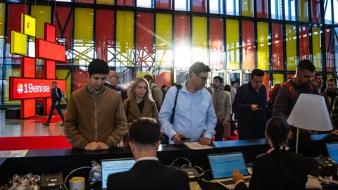 El secretario de Estado de Telecomunicaciones e Infraestructuras Digitales, Antonio Hernando, el director general del Instituto Nacional de Ciberseguridad, Incibe, Félix Barrio, y el alcalde de León, José Antonio Diez, inauguran el Encuentro Internacional de Seguridad de la Información, Enise.