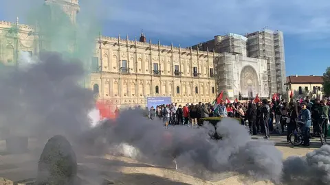 Manifestación en León en 15-O contra la 