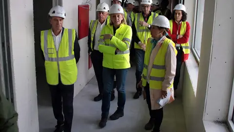 La vicepresidenta de la Junta de Castilla y León y consejera de Familia e Igualdad de Oportunidades, Isabel Blanco, visita las obras de la Unidad de Valoración de León. Foto: Peio García.