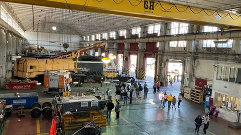 Renfe abre su taller de Motor en León a 300 visitantes en una jornada de puertas abiertas. Foto: Renfe