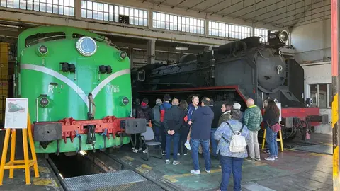 Renfe abre su taller de Motor en León a 300 visitantes en una jornada de puertas abiertas. Foto: Renfe