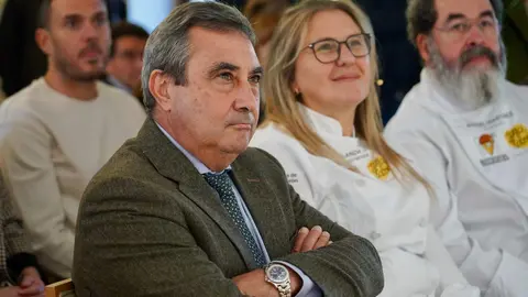 El director general del Instituto Tecnológico Agrario de Castilla y León (Itacyl), Rafael Sáez, interviene en el acto de presentación de las XXIV Jornadas Micológicas Buscasetas. Foto: Campillo