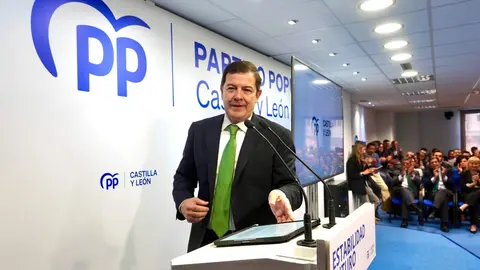 El presidente del Partido Popular de Castilla y León, Alfonso Fernández Mañueco, clausura la Junta Directiva Autonómica. Fotos: Miriam Chacón