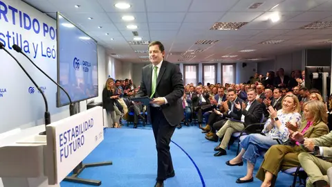 El presidente del Partido Popular de Castilla y León, Alfonso Fernández Mañueco, clausura la Junta Directiva Autonómica. Fotos: Miriam Chacón