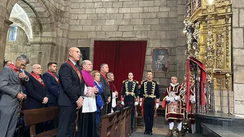 Celebración de una misa con motivo de la festividad de San Marcelo, patrón de la ciudad, a la que asiste la corporación municipal, encabezada por alcalde de León, y el presidente de las Cortes de Castilla y León, Carlos Pollán. Fotos: Peio García  AytoLeón