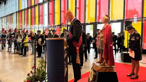 La Policía Local del Ayuntamiento de León ha celebrado este miércoles la festividad de su patrón, San Marcelo, con un acto solemne en el Palacio de Exposiciones presidido por el alcalde de la ciudad, José Antonio Diez. Fotos: AytoLeon