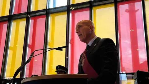 La Policía Local del Ayuntamiento de León ha celebrado este miércoles la festividad de su patrón, San Marcelo, con un acto solemne en el Palacio de Exposiciones presidido por el alcalde de la ciudad, José Antonio Diez. Fotos: AytoLeon