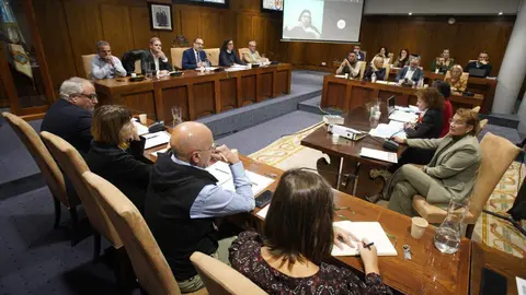 Pleno del Ayuntamiento de Ponferrada en el que se ha rechazado el proyecto para reconstruir las piscinas climatizadas del complejo Lydia Valentín de Ponferrada. Fotos: César Sánchez