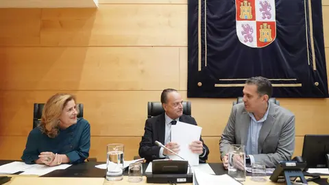 El presidente del Consejo de Cuentas de Castilla y León, Mario Amilivia, presenta en la Comisión de Economía y Hacienda el informe ‘Análisis del nivel de prestación y asistencia de la Diputación de León a los pequeños municipios, ejercicio 2019-2022’, así como el informe ‘Análisis del nivel de prestación y asistencia del Consejo Comarcal del Bierzo a los pequeños municipios, ejercicio 2019-2022’. Foto: Rubén Cacho.