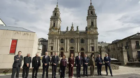 El presidente de la Junta de Castilla y León, Alfonso Fernández Mañueco, participa en la II edición del Foro Ancares, 'Los Retos del Noroeste', junto al presidente de la Xunta de Galicia, Alfonso Rueda, entre otros. Foto: César Sánchez