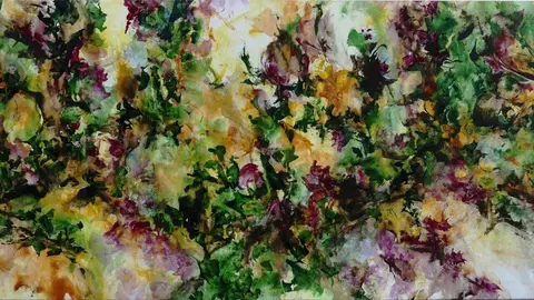 Una de las pintura de Juan Rafael que forman parte de la muestra. Foto: Cedida Juan Rafael