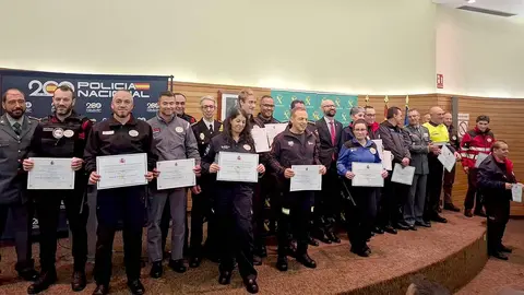 El salón de actos de la Inspección Provincial de Trabajo y Seguridad Social acogió este viernes la entrega de 17 reconocimientos a profesionales de la seguridad privada en León.