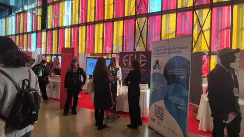 Inauguración de la VII Feria del Empleo, Innovación y Emprendimiento de León, organizada por la Cámara de Comercio, con la asistencia del alcalde, José Antonio Diez. Foto: M.A. García.