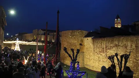 La localidad leonesa de Almanza inauguró este sábado su espectacular iluminación navideña.