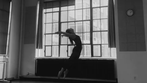 La leonesa Lucía Fontanilla entrenando en Nueva York.