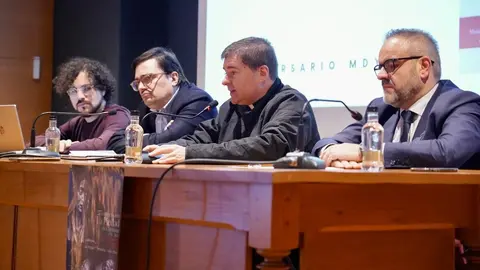 Convocatoria con motivo del primer aniversario del Museo Diocesano y de Semana Santa de León y presentación de la reapertura de la iglesia de Palat del Rey con la exposición ‘El dolor esculpido: Carmona, La Piedad y Minerva y Vera Cruz’. Foto: Campillo.