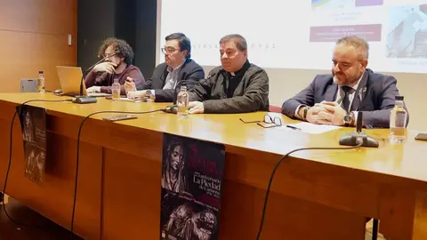 Convocatoria con motivo del primer aniversario del Museo Diocesano y de Semana Santa de León y presentación de la reapertura de la iglesia de Palat del Rey con la exposición ‘El dolor esculpido: Carmona, La Piedad y Minerva y Vera Cruz’. Foto: Campillo.