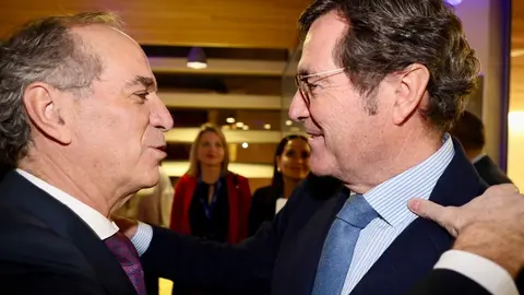 La Federación Leonesa de Empresarios celebra el 33 Día de la Empresa con un acto al que asiste el presidente de la Confederación Española de Organizaciones Empresariales, Antonio Garamendi, y en que se entregarán el galardón al Empresario del Año 2025 y otras distinciones. Foto: Campillo.