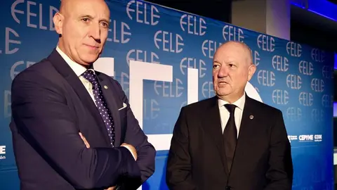 La Federación Leonesa de Empresarios celebra el 33 Día de la Empresa con un acto al que asiste el presidente de la Confederación Española de Organizaciones Empresariales, Antonio Garamendi, y en que se entregarán el galardón al Empresario del Año 2025 y otras distinciones. Foto: Campillo.