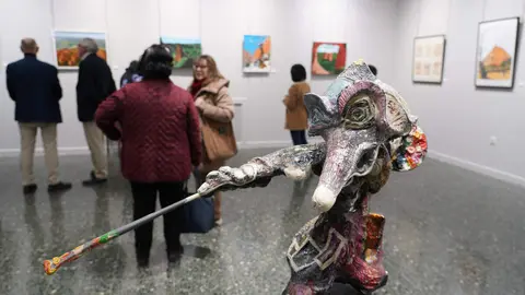 Inauguración de la exposición dedicada a Las Médulas en la Casa de la Cultura de Ponferrada. Foto: César Sánchez.