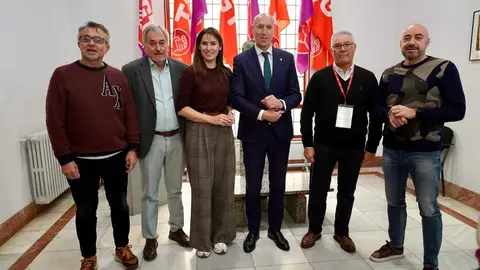 Acto de clausura del comité de la Unción de Jubilados y Pensionistas de la Unión General de los Trabajadores, al que asistirán el vicesecretario general de UGT, Rafael Espartero, la secretaría de política Institucional de la UGT Cristina Estévez, el secretario general de UGTCyL, Óscar Lobo, el secretario provincial, Enrique Reguero, y el alcalde de León, José Antonio Diez. Foto: Campillo.