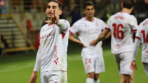 Fornos celebra su gol. Foto: Isaac Llamazares