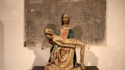 Pase de prensa de la exposición ‘El dolor esculpido’ organizada por la Cofradía del Santísimo Sacramento de Minerva y la Santa Vera Cruz en colaboración con el Museo Diocesano y de Semana Santa de León. Foto: Peio García