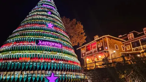 El prestigioso neurocirujano berciano Valle Folgueral fue el encargado de encender la Navidad en el Palacio de Canedo de Prada donde recibió un merecido homenaje a su trayectoria.