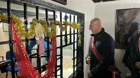 La corporación del Ayuntamiento de San Marcelo, presidida por el alcalde José Antonio Diez, celebra la Inmaculada en el convento de las Concepcionistas. Foto: Ayto. León