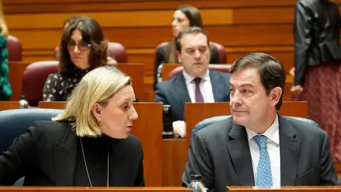 Primera jornada del pleno de las Cortes de Castilla y León que comienza con la comparecencia del presidente de la Junta, Alfonso Fernández Mañueco, sobre la ‘trama eólica’ y continúa con las preguntas de control al Ejecutivo. Fotos: Miriam Chacón