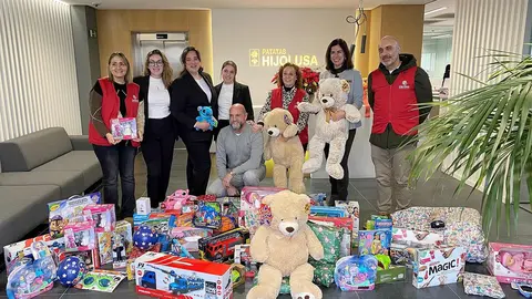 Los trabajadores de Hijolusa han respondido un año más de manera masiva a la tercera edición de la campaña solidaria 'Ningún niño sin juguete esta Navidad', desarrollada en colaboración con Cáritas Diocesana de León. Gracias a esta iniciativa, un centenar de pequeños de la provincia recibirán juguetes nuevos estas fiestas navideñas.