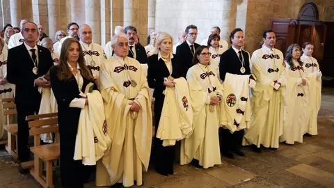 La Real Cofradía del Pendón de San Isidoro conmemora el 962 aniversario de las Reliquias del Santo desde Santiponce-Itálica (Sevilla) a León con la acogida de los nuevos hermanos cofrades y el nombramiento del Caballero Cofrade de Honor de este año. Foto: Campillo.