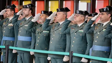 La directora general de la Guardia Civil, Mercedes González, preside el acto de toma de posesión del general de Brigada, Miguel Sánchez Guerrero, como nuevo jefe de la Zona de Castilla y León. Foto: Campillo.
