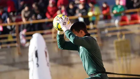 Un instante del entrenamiento de la Cultural en el Reino de León. Foto: Cultural.