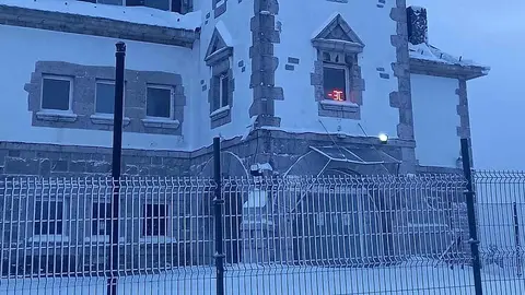 Imágenes del puerto de Pajares, este domingo. Foto: A.V.