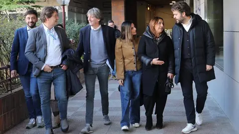 El PSOE de Castilla y León reúne en Palencia al Consejo de Alcaldes, en la imagen momentos de la inauguración con la participación del secretario general del PSCyL y candidato a la Presidencia de la Junta, Carlos Martínez(3i); de la nueva presidenta del Consejo, y alcaldesa de Palencia, Miriam Andrés(2d), entre otros. Foto: Brágimo
