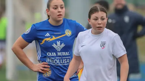 Imagen del encuentro entre el Olímpico de León y el Madrid CFF.